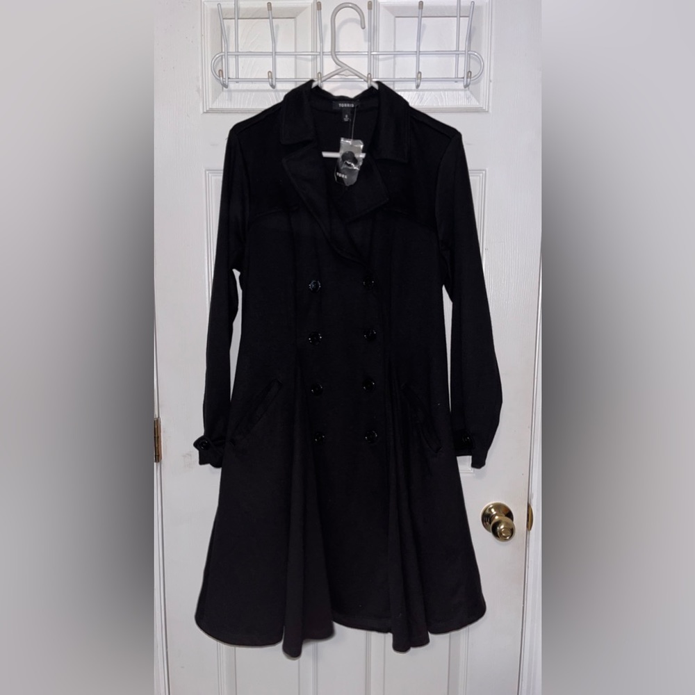 Brushed Ponte trench coat